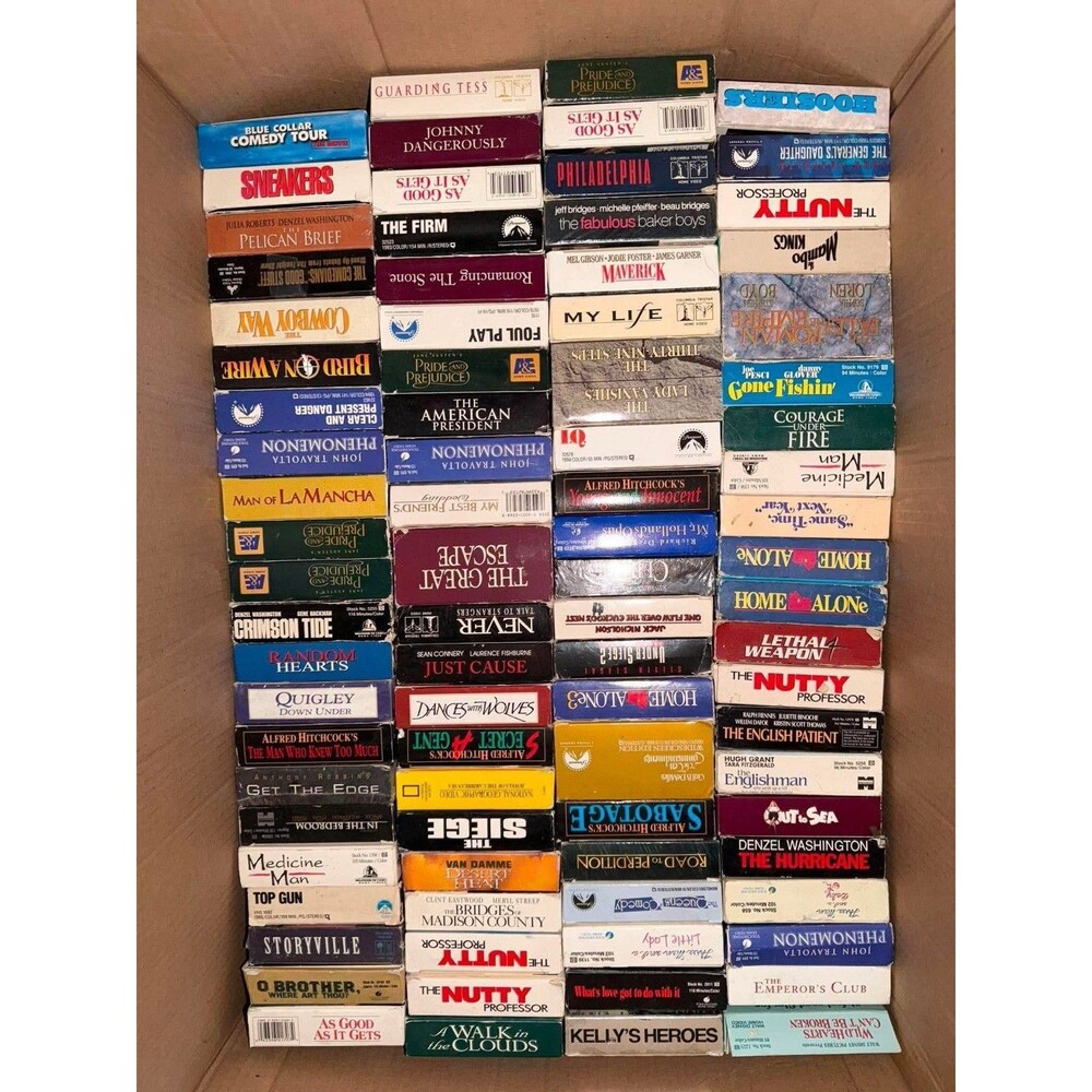Huge Lot Of VHS Movies Comedy Disney Action Thriller Romance Crime History